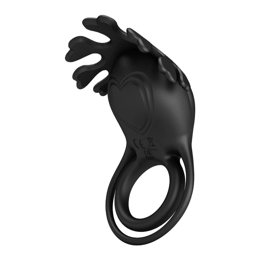 PRETTY LOVE - ANELLO VIBRATORE RUBEN 7 VIBRAZIONI IN SILICONE NERO